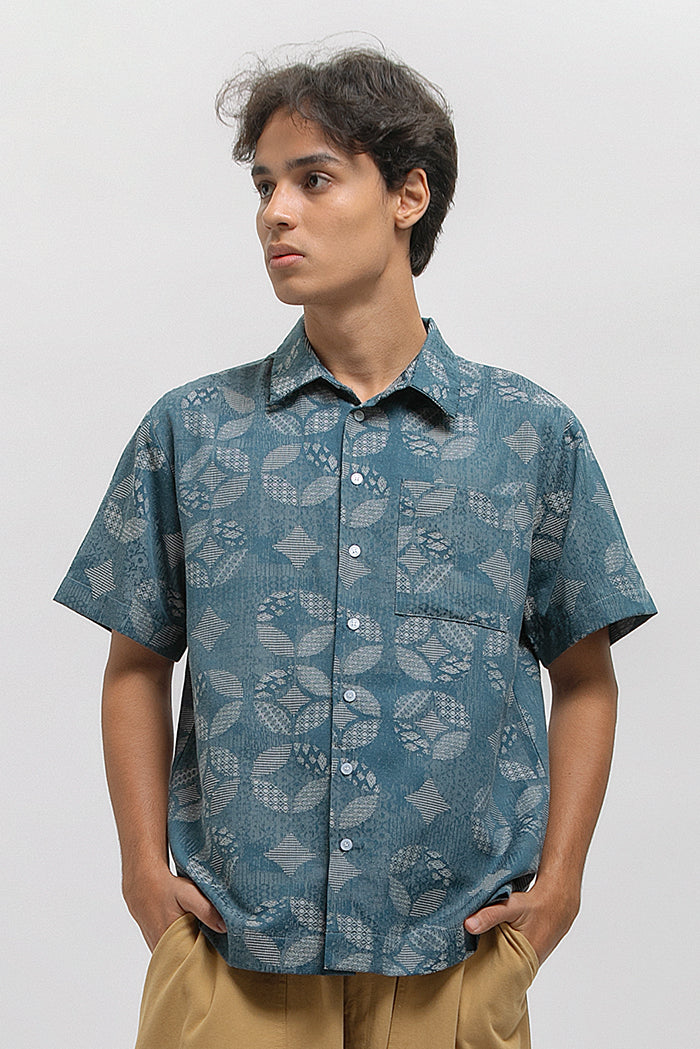 Aksara Kawung Biru Laut