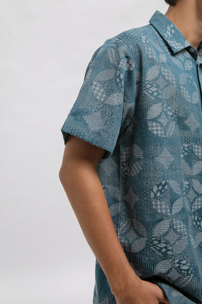 Aksara Kawung Biru Laut