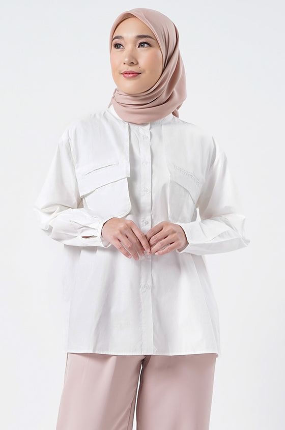 Syaline Hijab - Alana Off-white