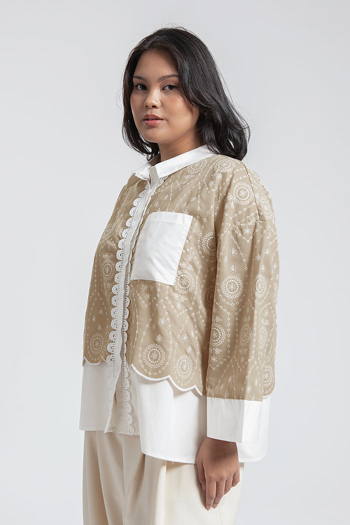 Beige Embroidered Kalea