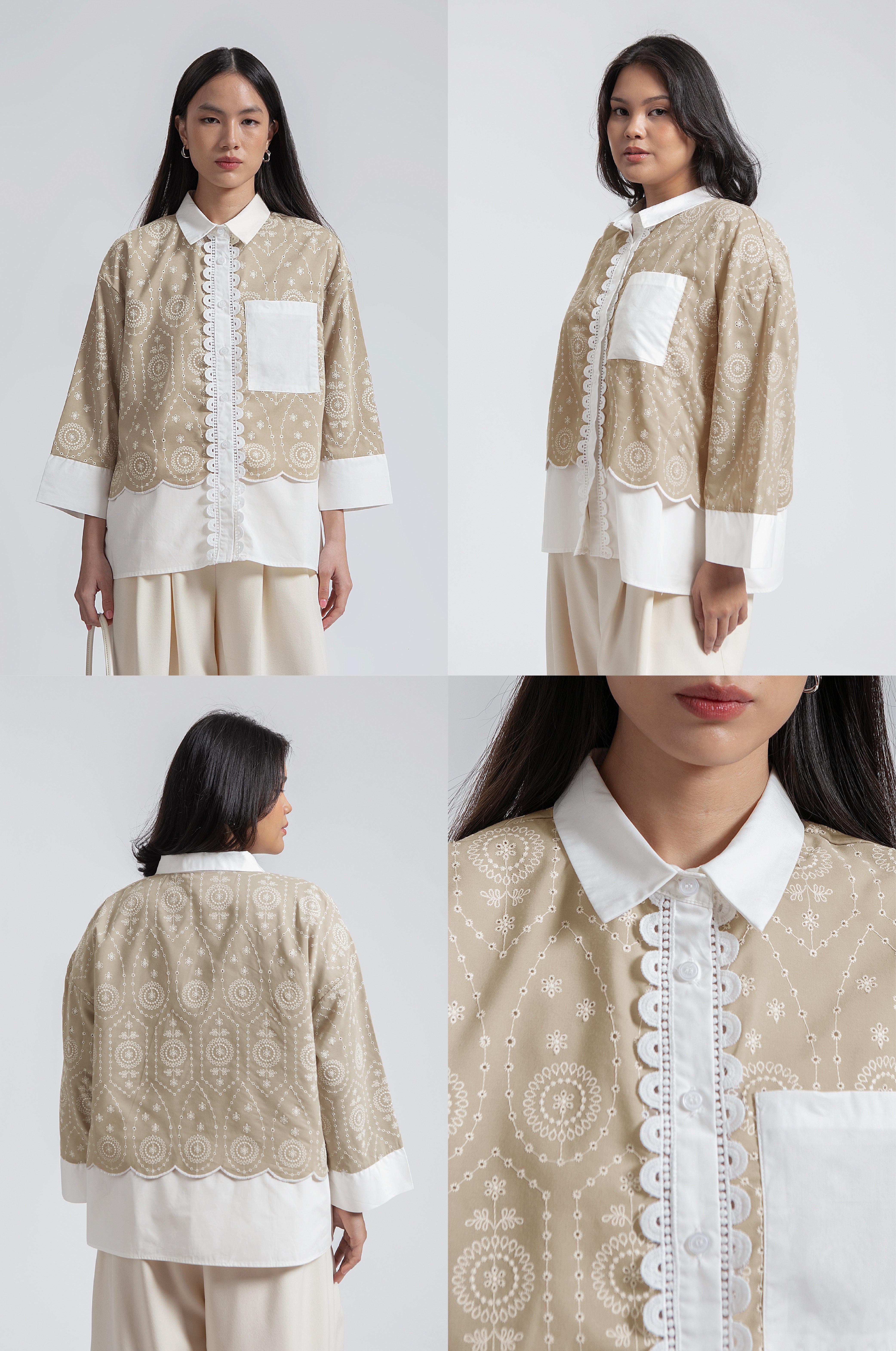 Beige Embroidered Kalea