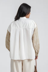 Beige Embroidered Pietra