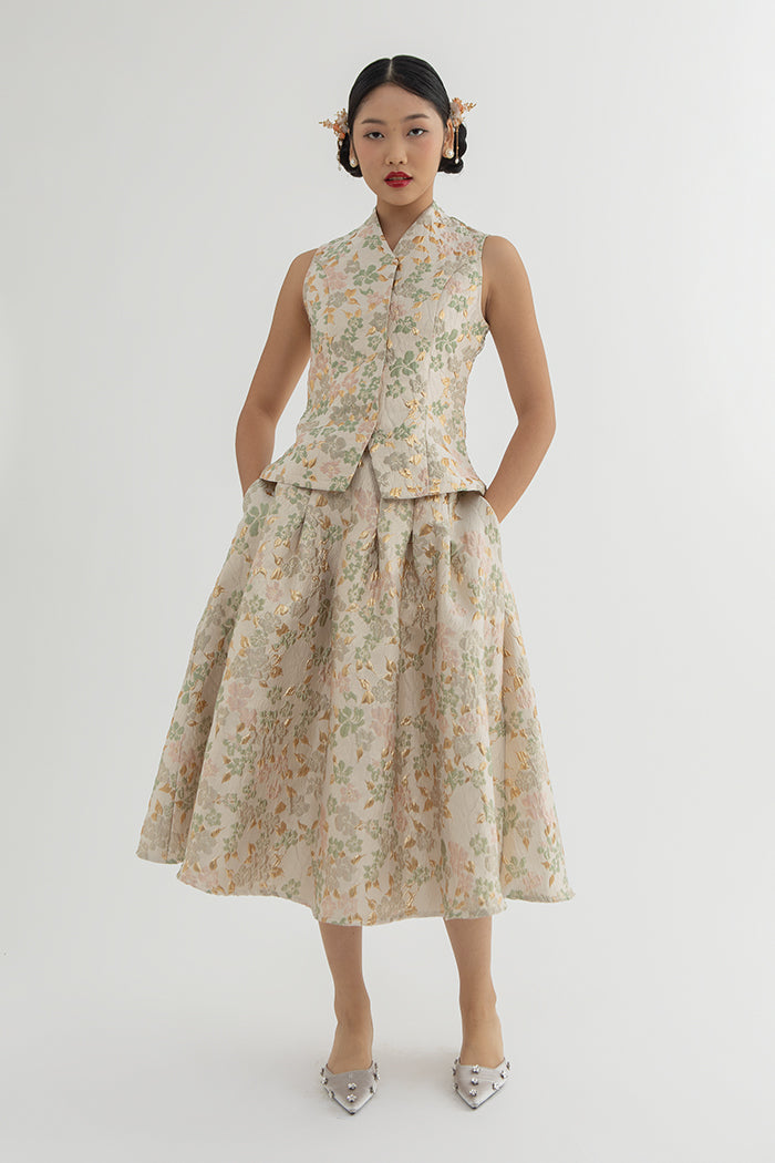Beige Floral Lian