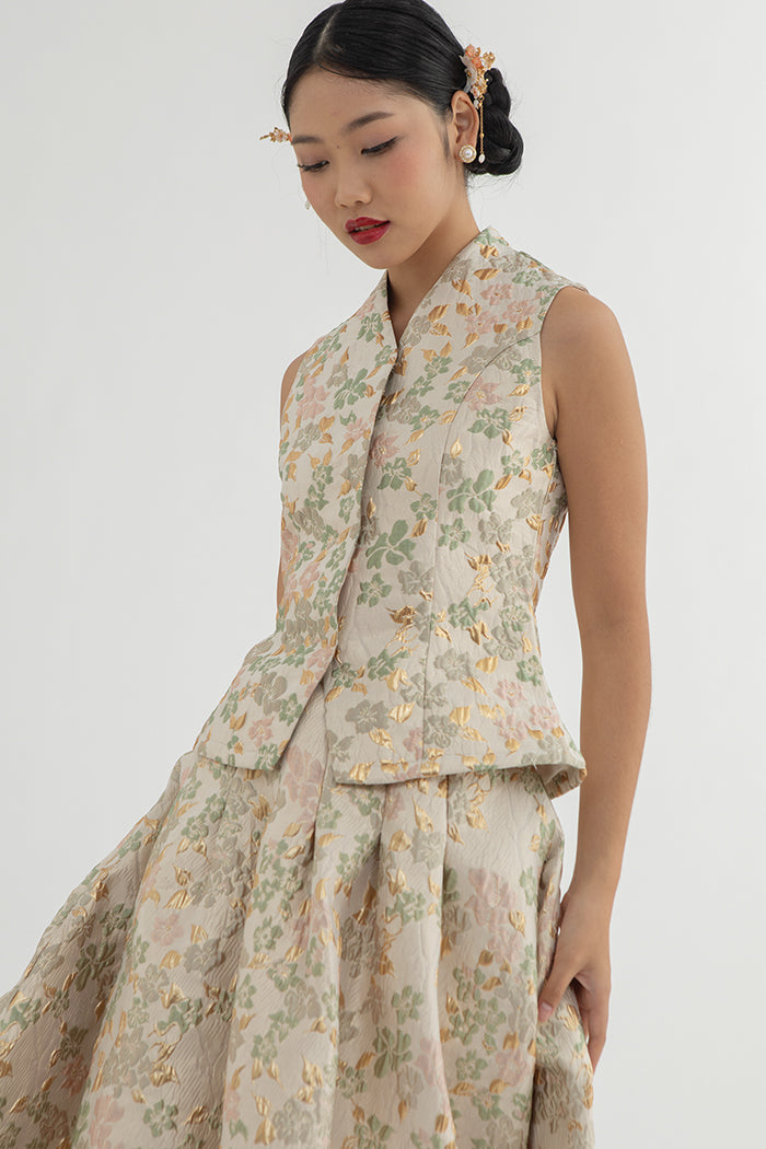 Beige Floral Lian