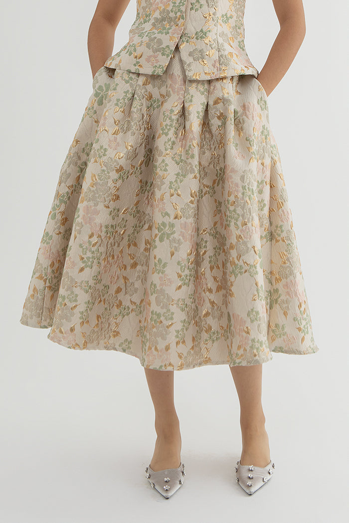 Beige Floral Lira