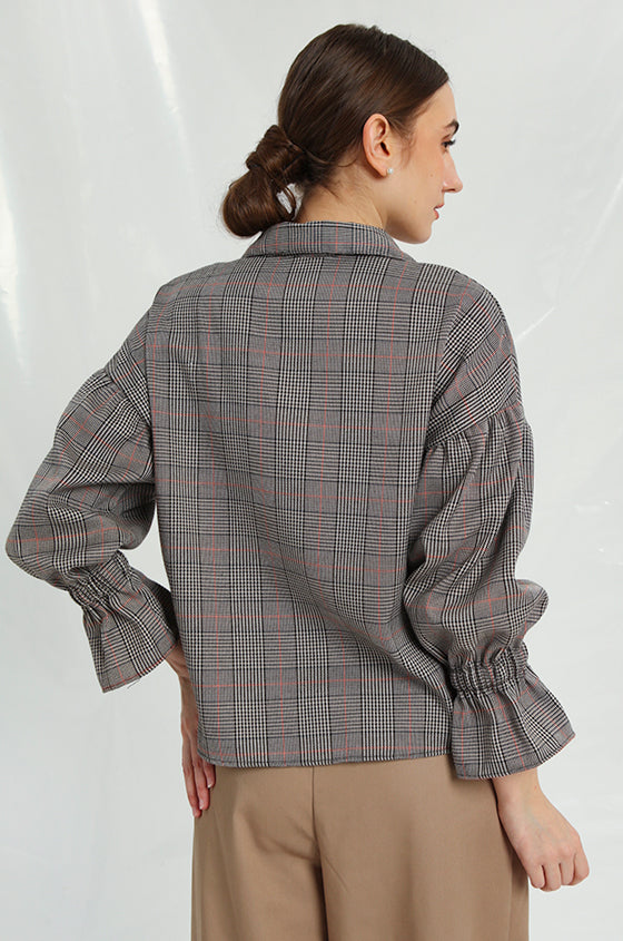 Defect Sale - Beige Plaid Katia