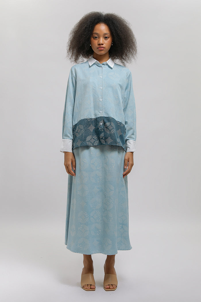 Binar Kawung Biru Muda