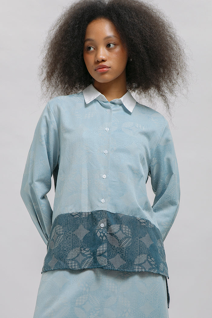 Binar Kawung Biru Muda