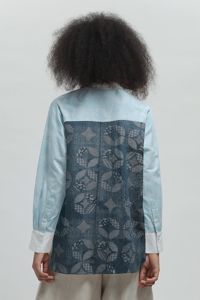 Binar Kawung Biru Muda