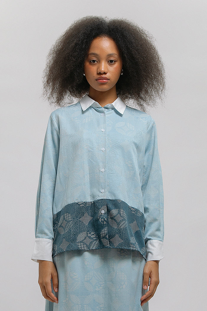 Binar Kawung Biru Muda