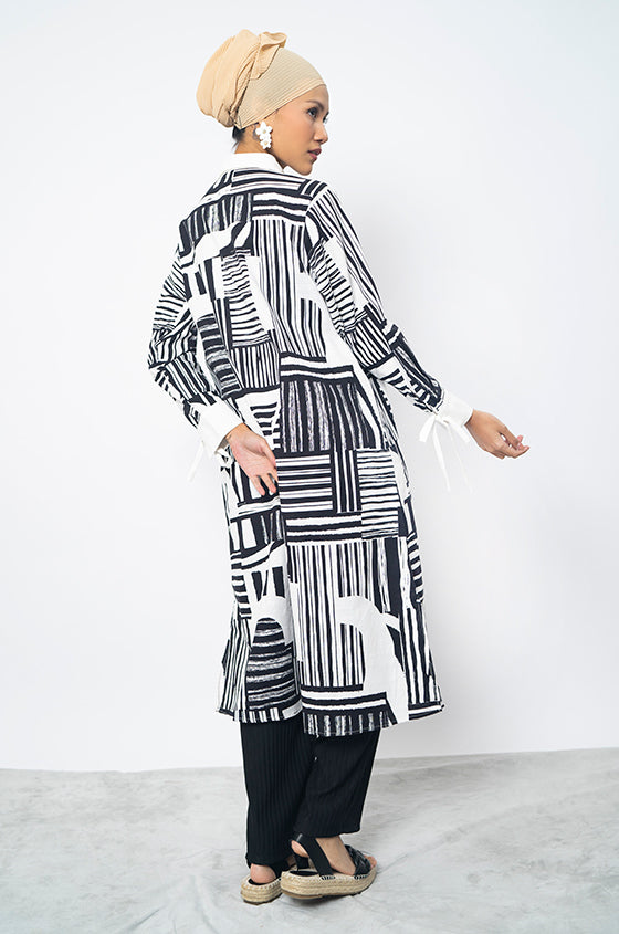 Defect Sale - Black Printed Nidhi