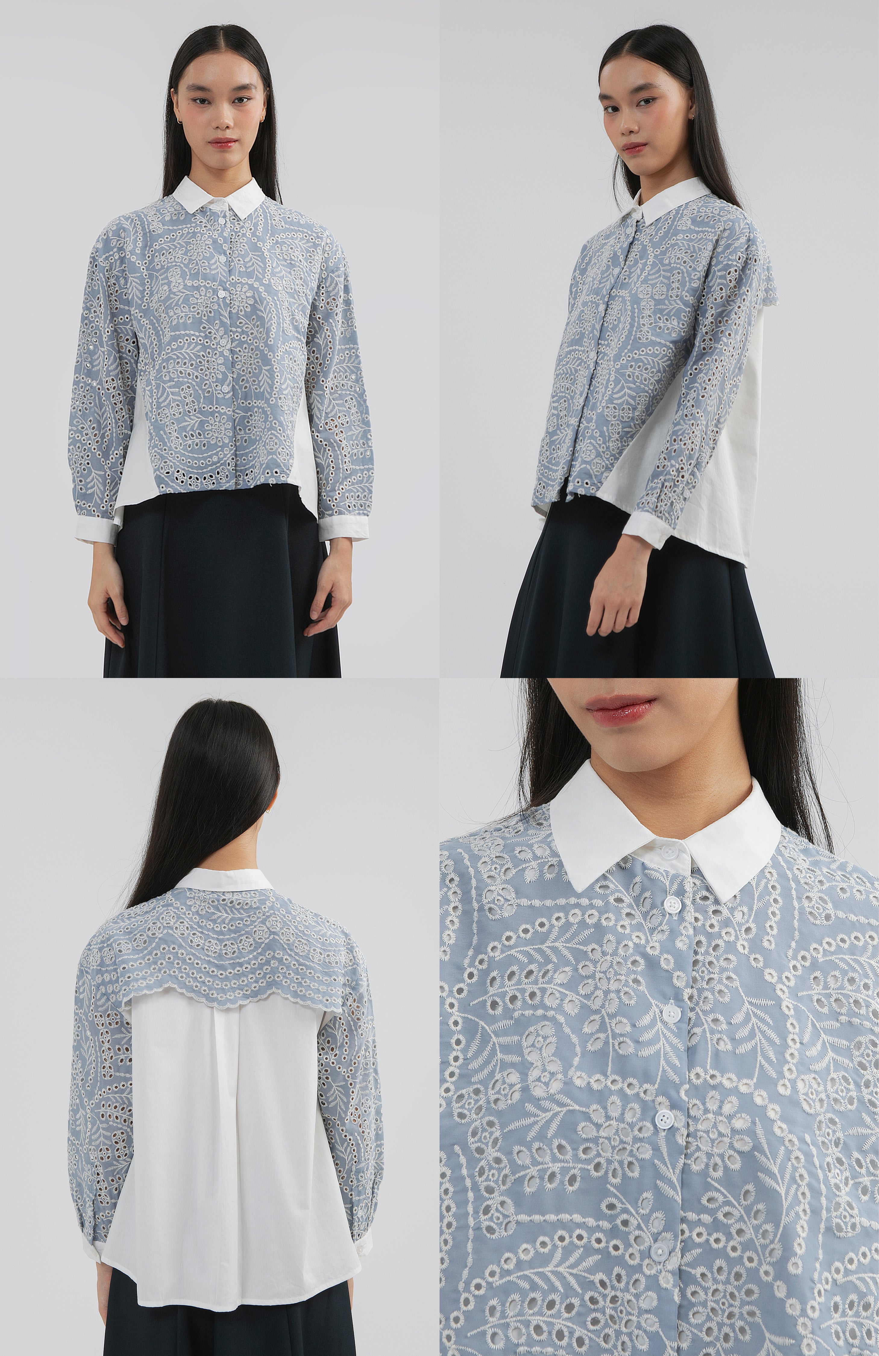 Blue Embroidered Badu