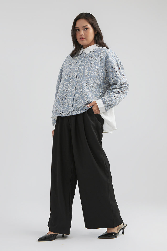 Blue Embroidered Badu