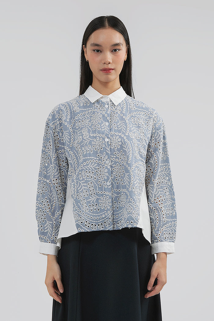 Blue Embroidered Badu