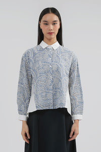 Blue Embroidered Badu