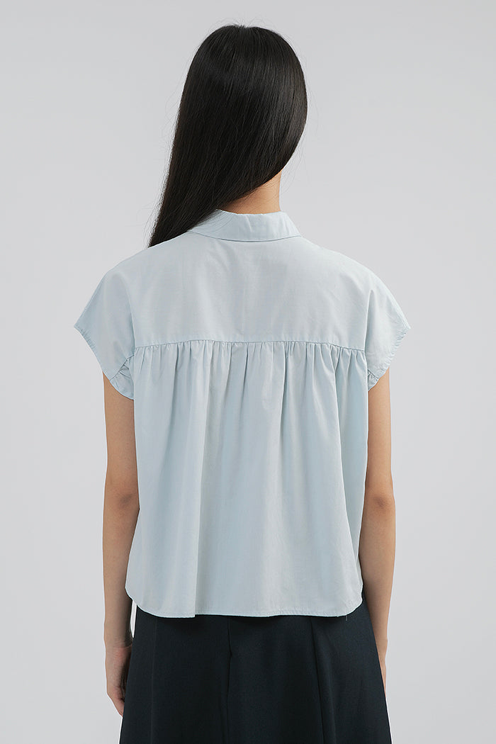 Blue Embroidered Burley