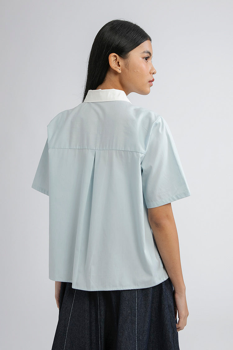 Blue Embroidered Rondo