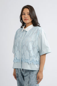 Blue Embroidered Rondo