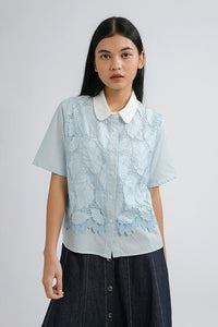 Blue Embroidered Rondo