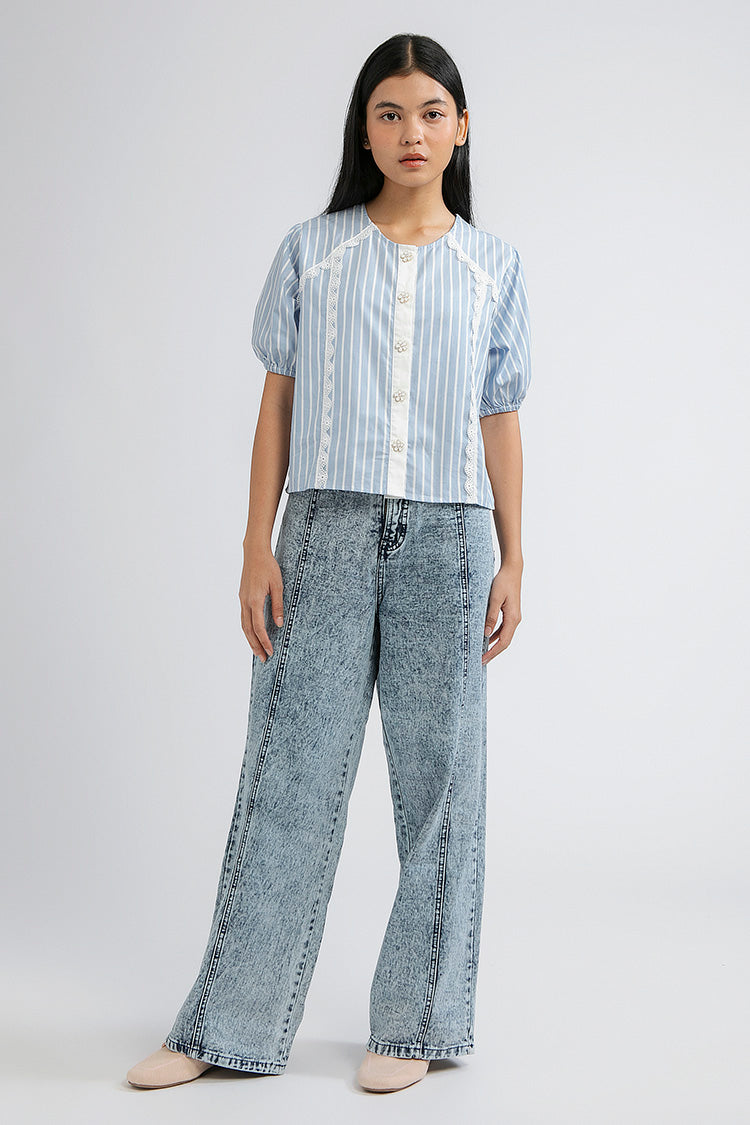 Blue Striped Capua - Defect Sale