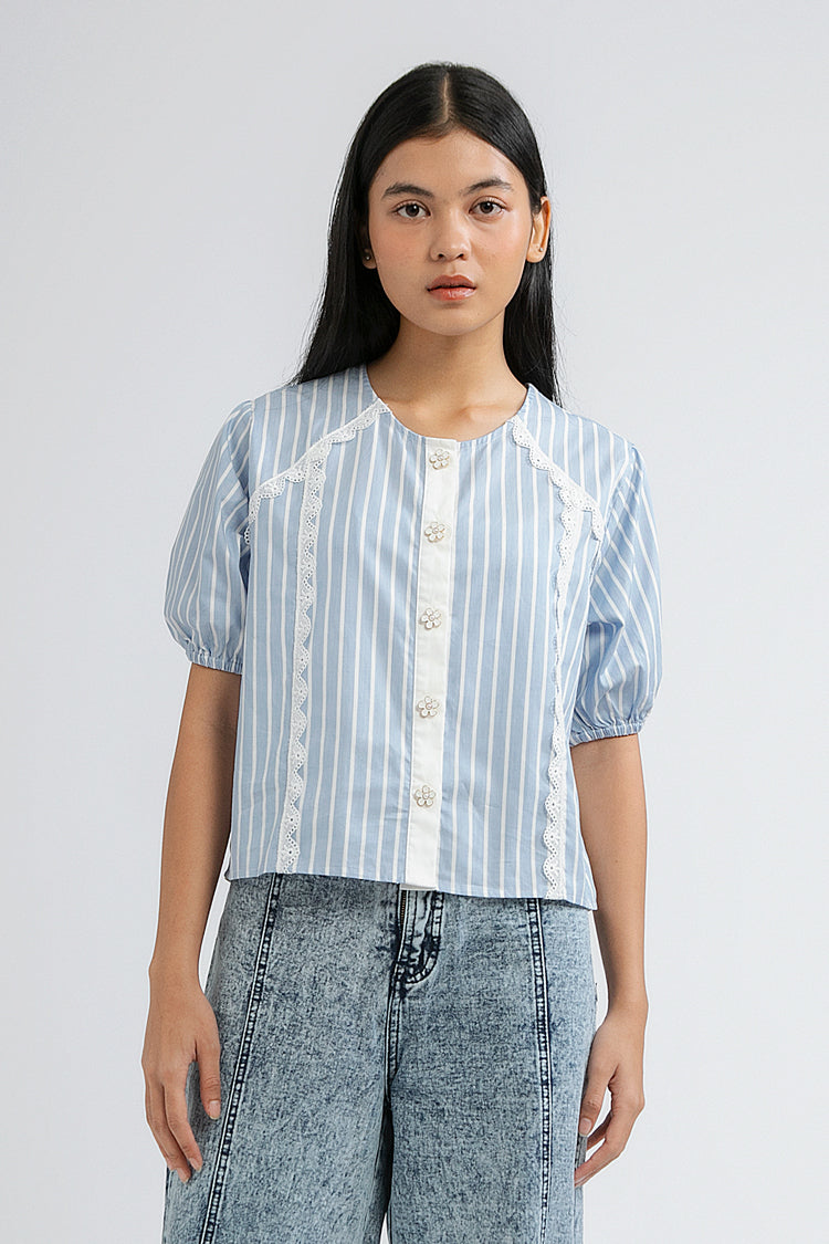 Blue Striped Capua - Defect Sale