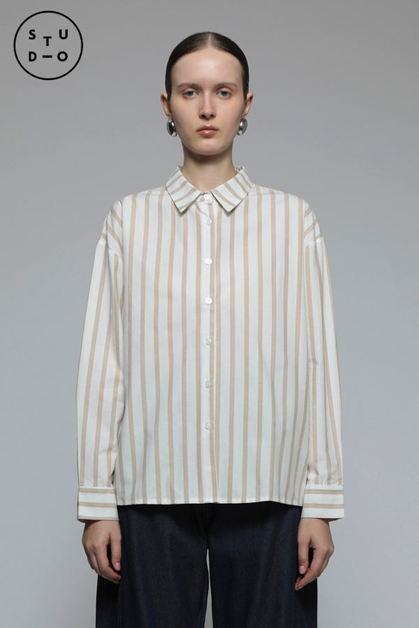 Brown Striped Monday Shirt