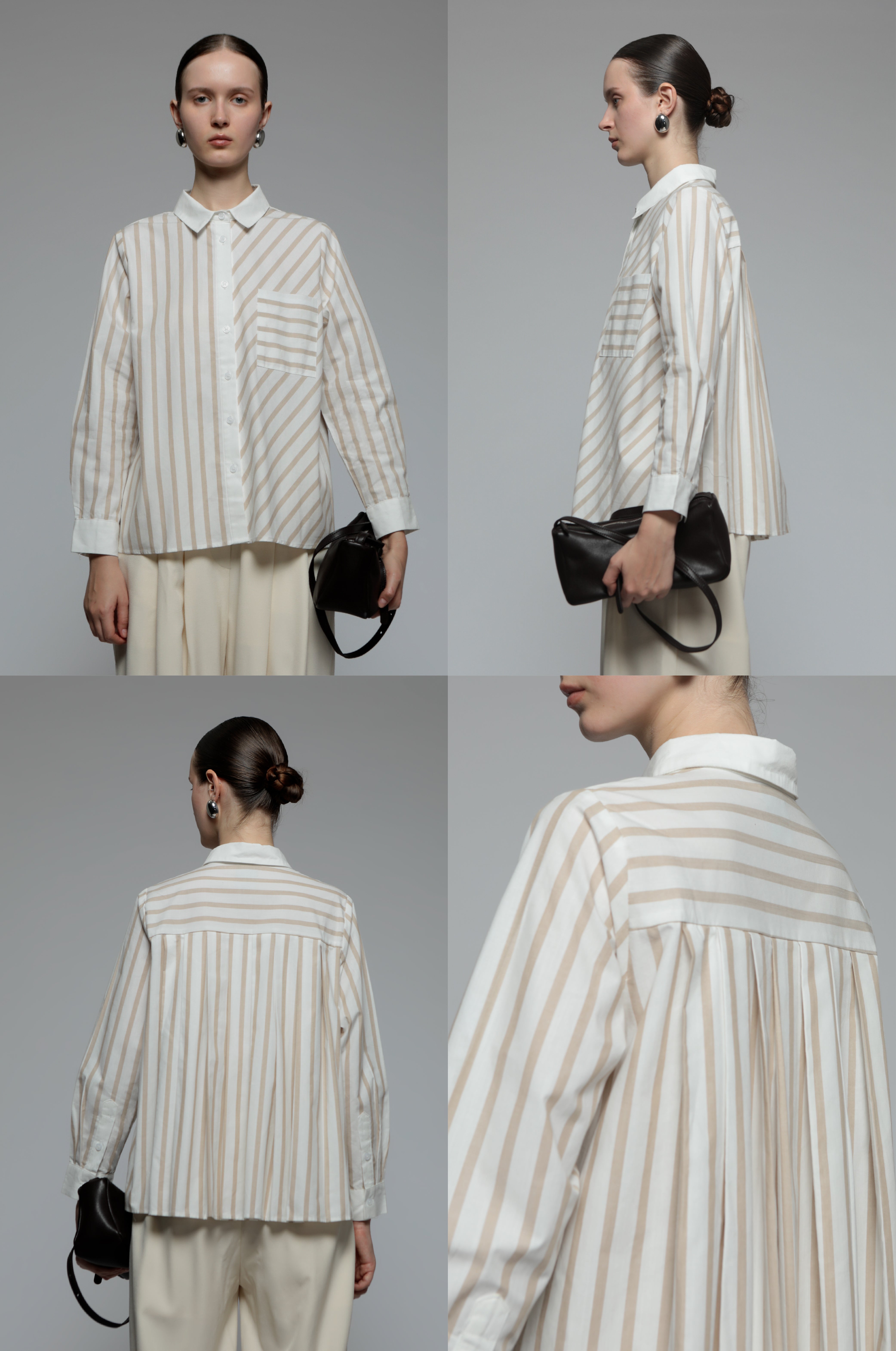 Brown Striped Portico