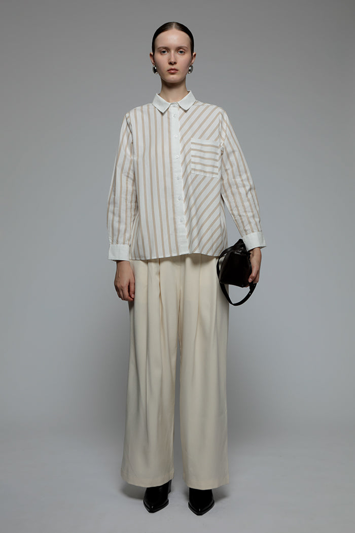 Brown Striped Portico