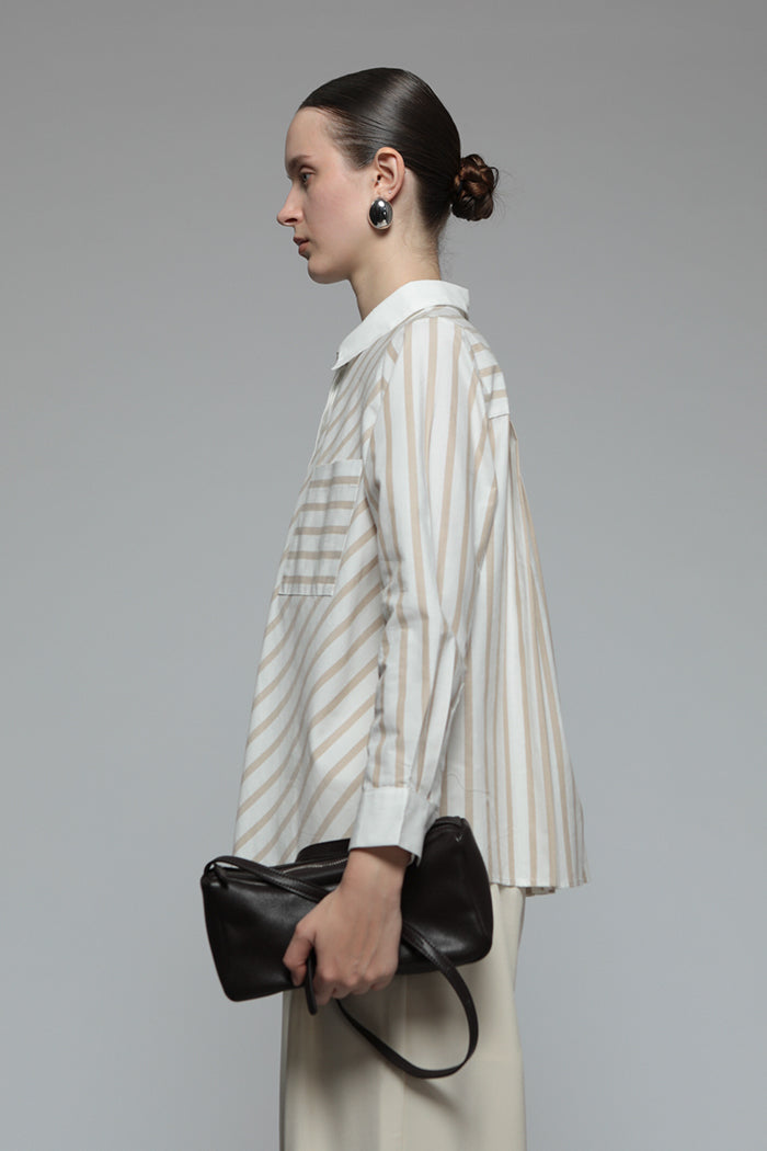 Brown Striped Portico