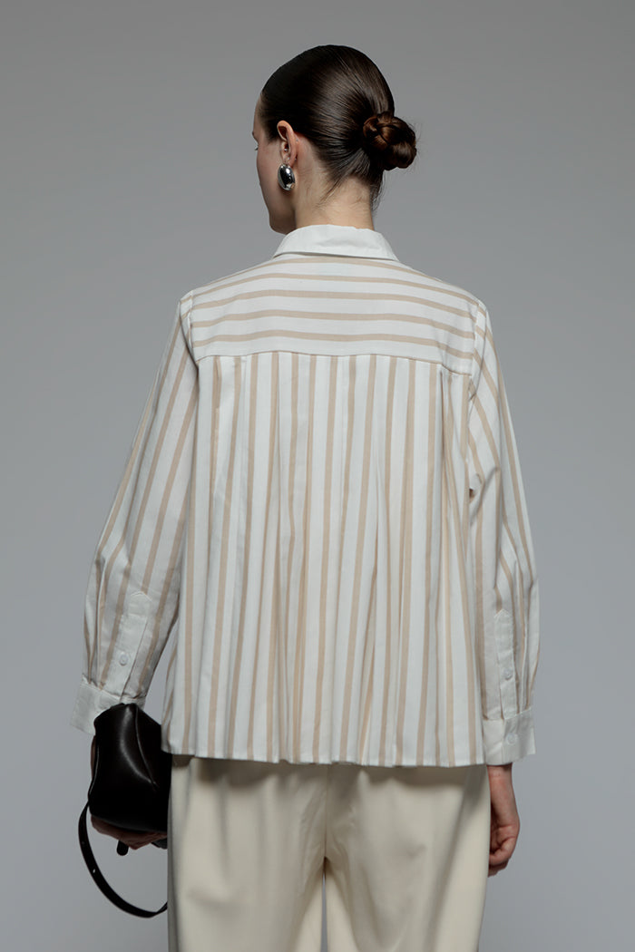 Brown Striped Portico