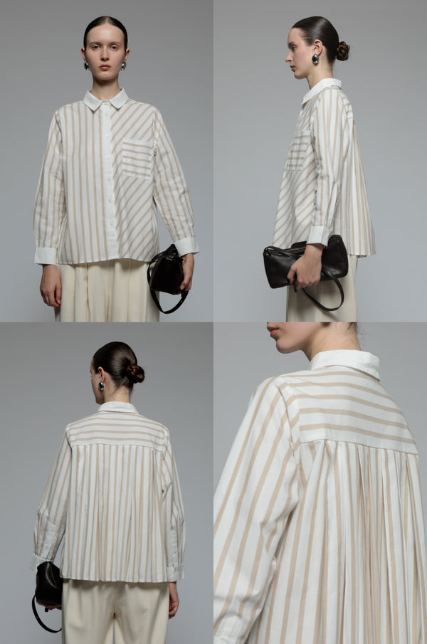 Brown Striped Portico