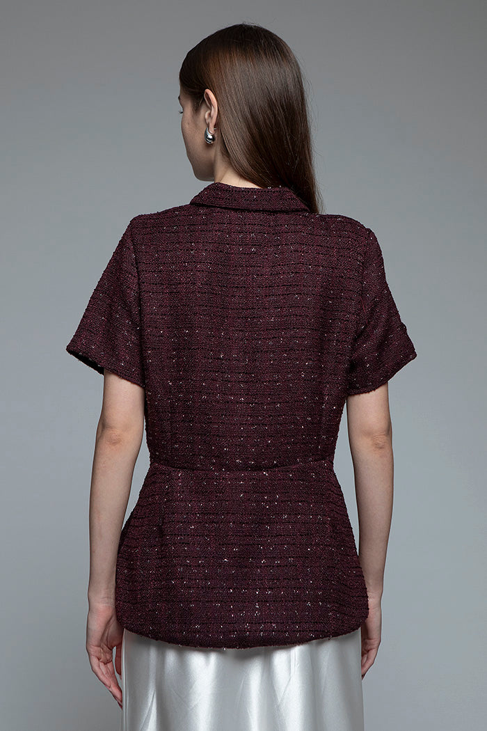 Burgundy Tweed Marena A