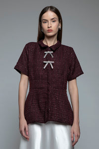 Burgundy Tweed Marena B