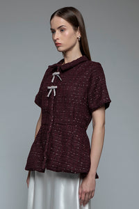 Burgundy Tweed Marena B