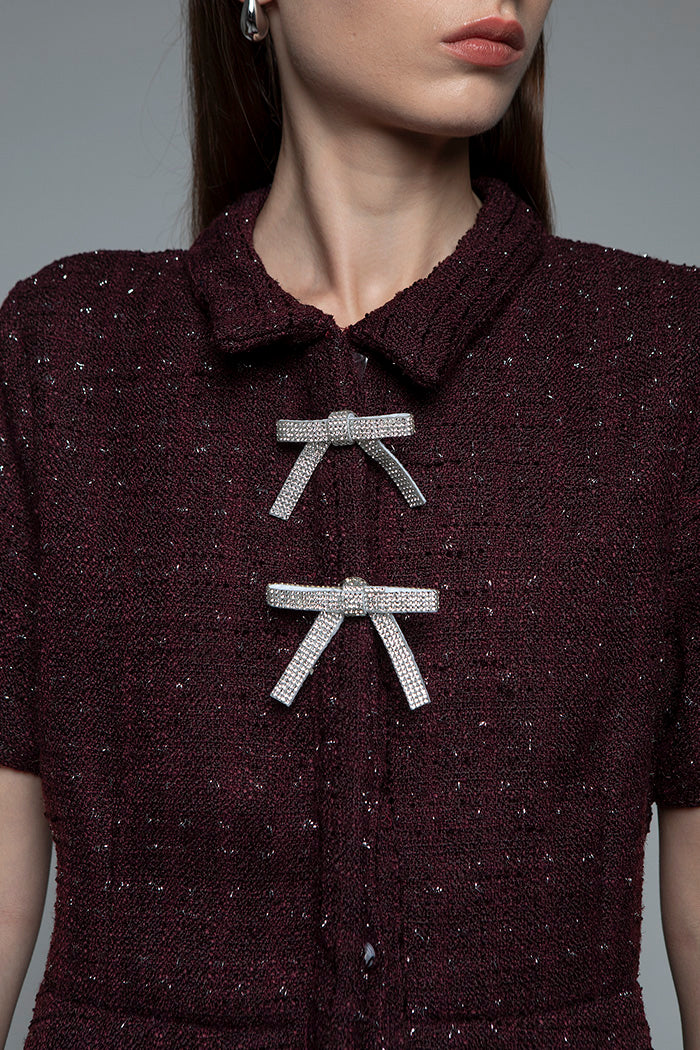 Burgundy Tweed Marena B