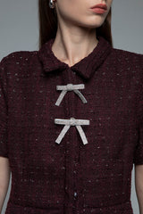 Burgundy Tweed Marena B