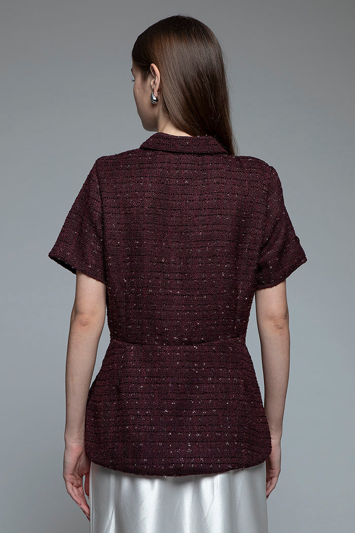 Burgundy Tweed Marena B