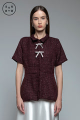 Burgundy Tweed Marena B