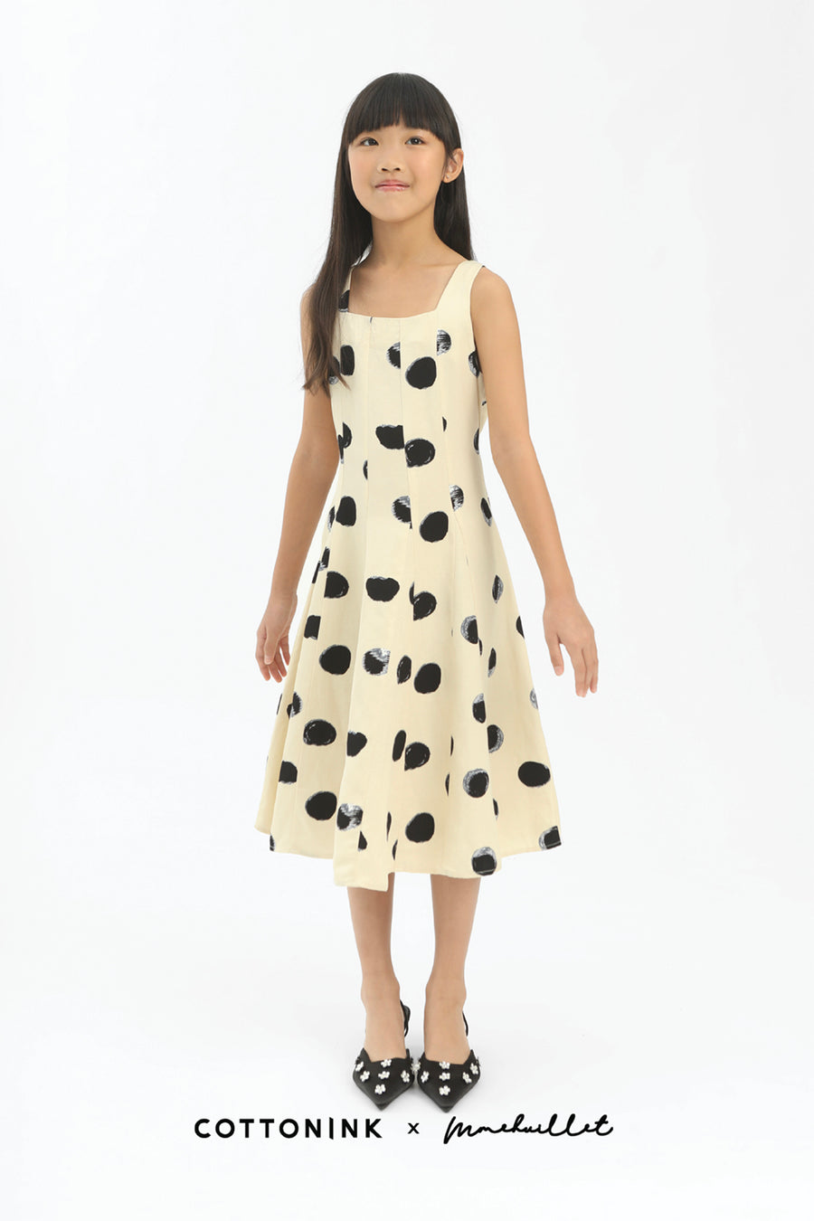 Cream Polka Mael