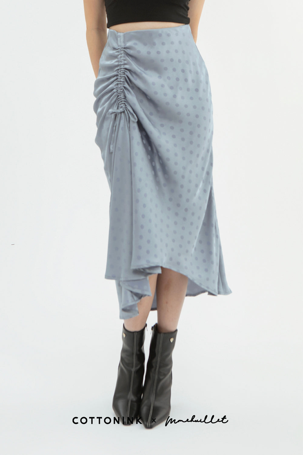 Light Blue Polka Garbo