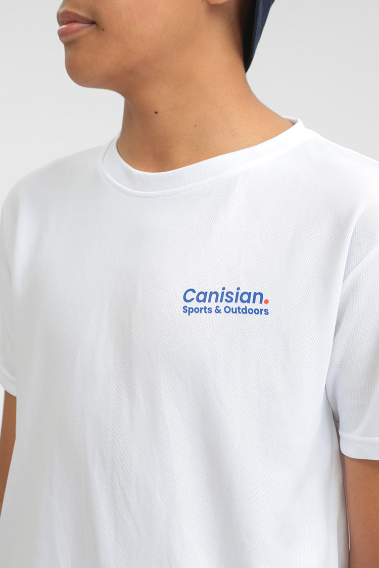 Canisian Off-white Athletic Dry-fit Tee