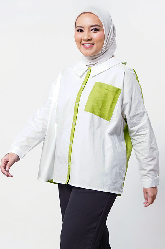 Syaline Hijab - Colbi Shirt Off-White