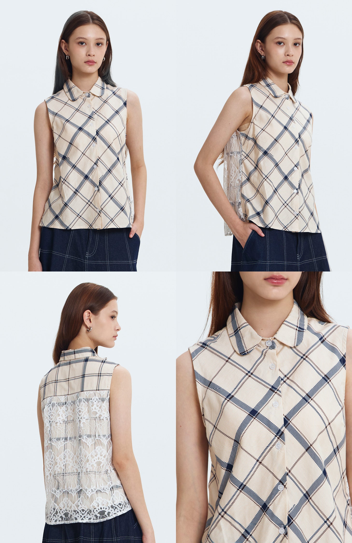Cream Tartan Almada