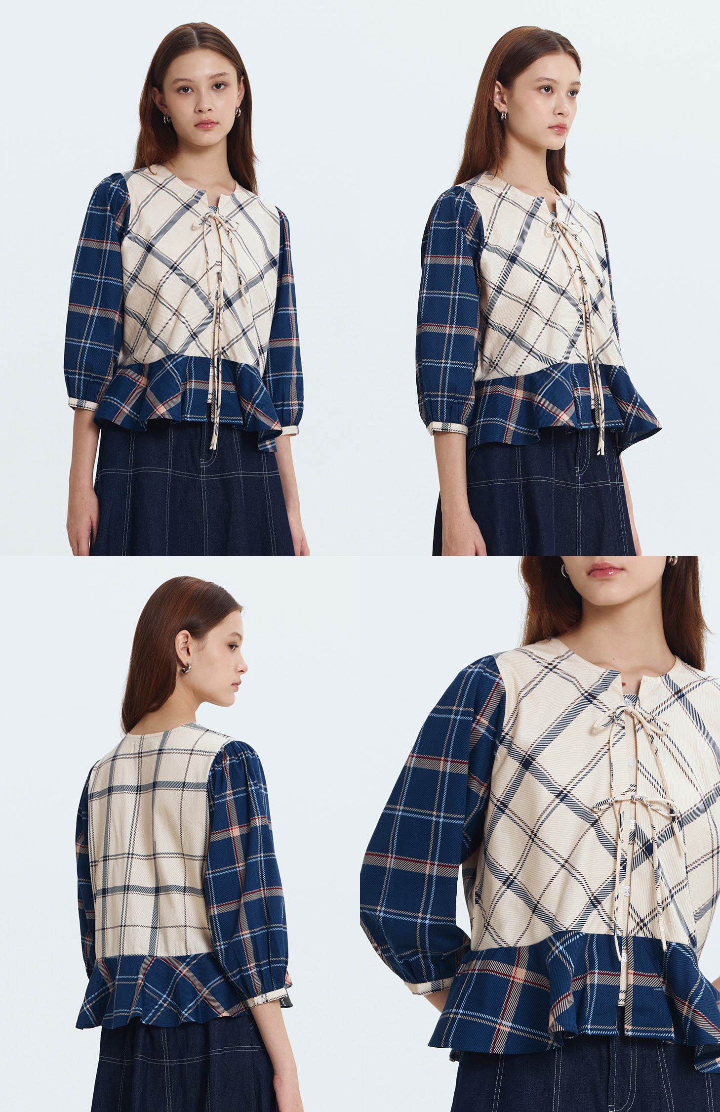 Cream Tartan Karila