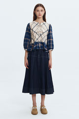 Cream Tartan Karila