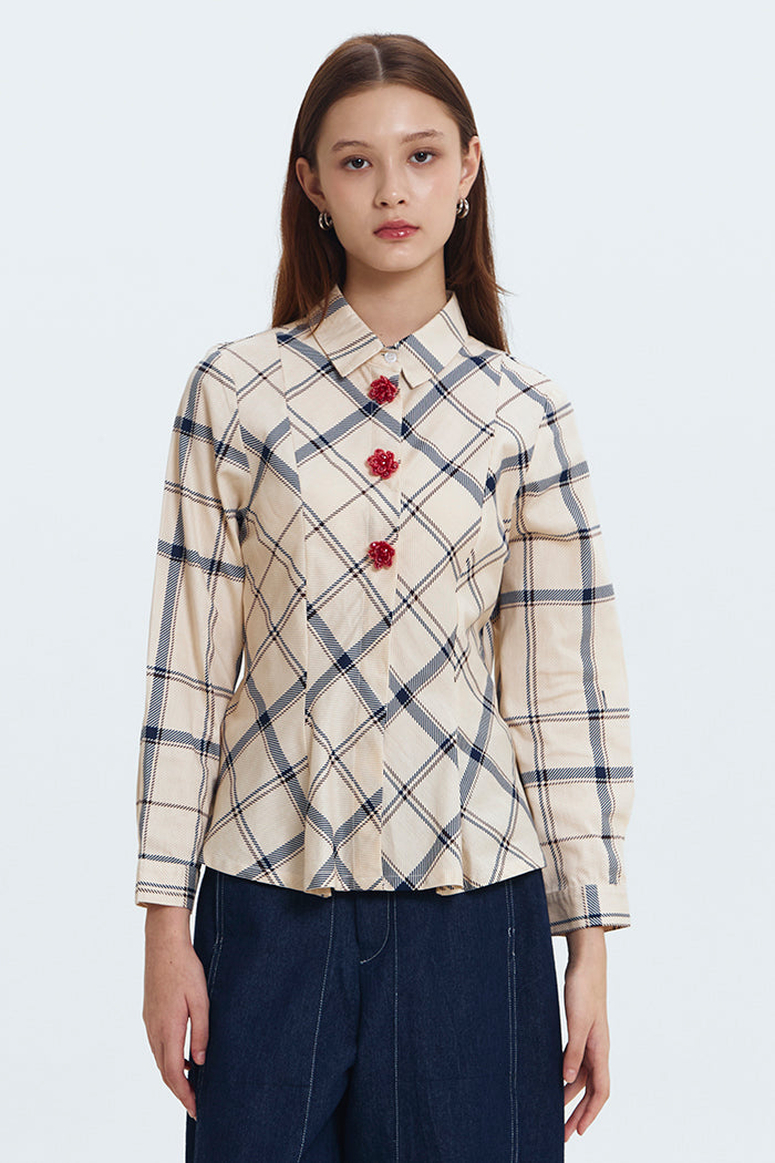 Cream Tartan Larissa