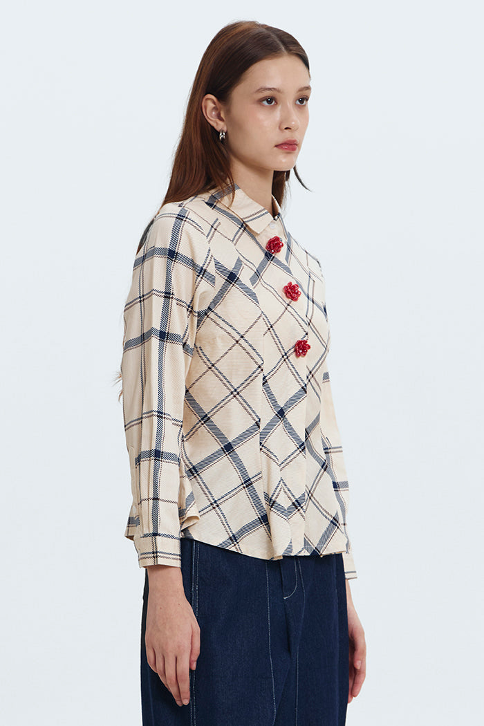 Cream Tartan Larissa