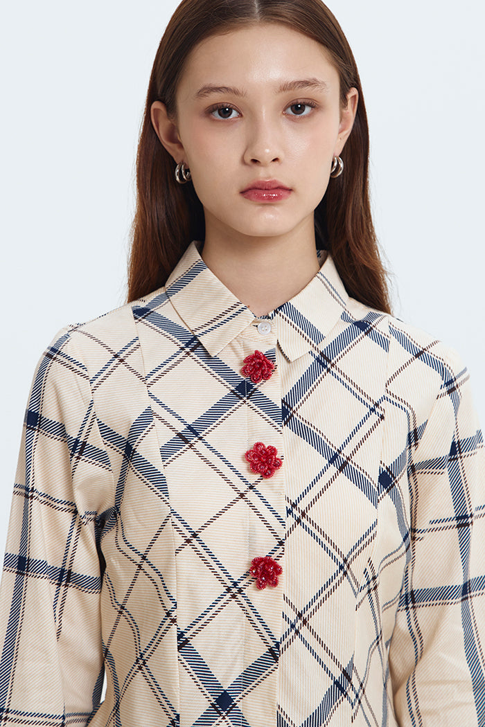 Cream Tartan Larissa