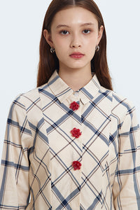 Cream Tartan Larissa