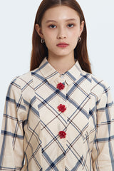Cream Tartan Larissa